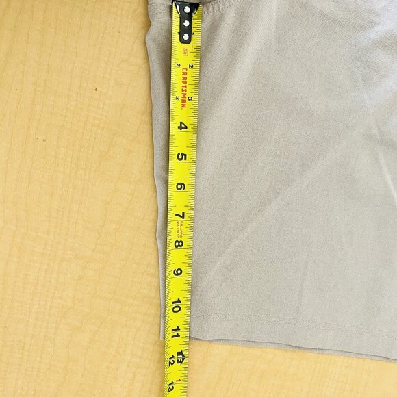 Hang Ten Men's Beige Shorts Size 40 Flat Front Zip Drawstring Waist Pockets - Picture 12 of 13